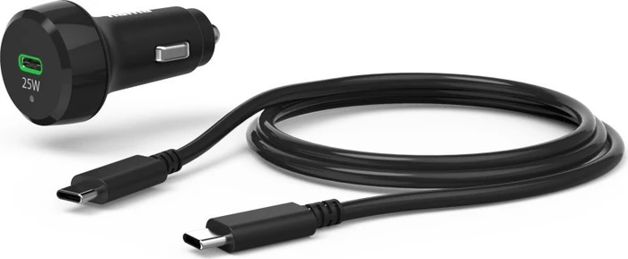 Hama Auto-Schnellladegerät mit Ladekabel USB-C PD/QC 25W 1m schwarz