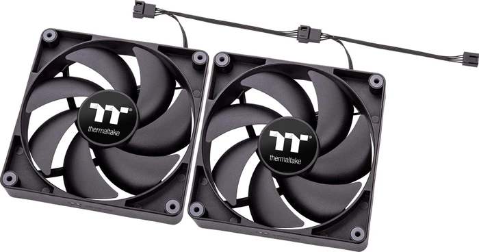 Thermaltake CT120 Black, schwarz, 120mm, 2er-Pack