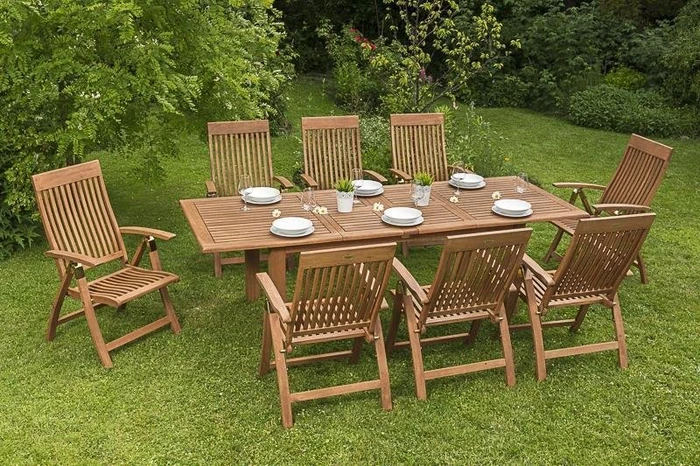 Merxx Comodoro Gartenmöbel-Set eukalyptus, 9-tlg.