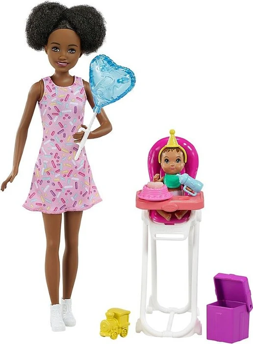 Mattel Barbie - Skipper Babysitter Geburtstag-Spielset mit Farbwechsel