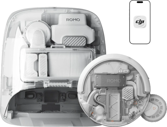 DJI ROMO P2 Clean More Combo Saug-/Wischroboter inkl. Absaug-/Reinigungsstation