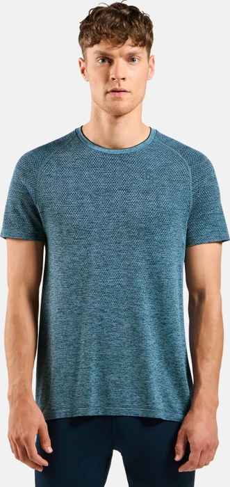 Odlo Essential Seamless Laufshirt kurzarm dark sapphire melange (Herren)