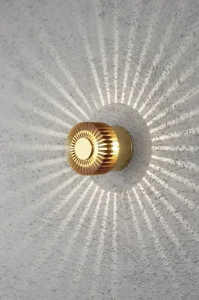 Konstsmide Monza 9cm Wandleuchte 1-flammig messing