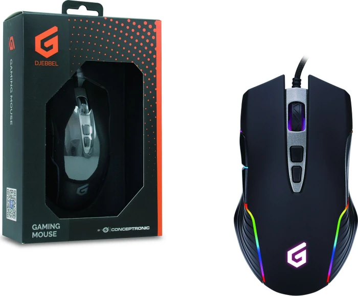Conceptronic DJEBBEL 03B Gaming Mouse schwarz, USB