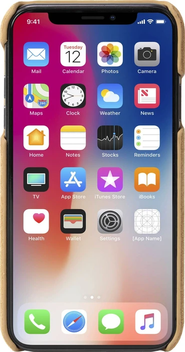 Krusell Broby Cover für Apple iPhone X/XS cognac-braun