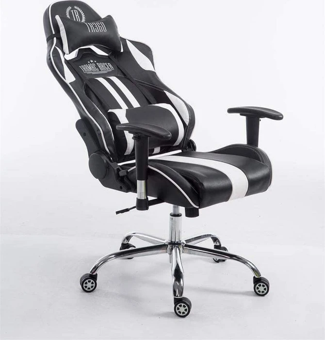 CLP Racing Limit Kunstleder Gamingstuhl, schwarz/weiß