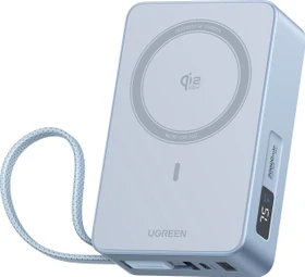 Ugreen MagFlow Magnetic Wireless Power Bank 20000mAh 45W (MagSafe compatible) grau