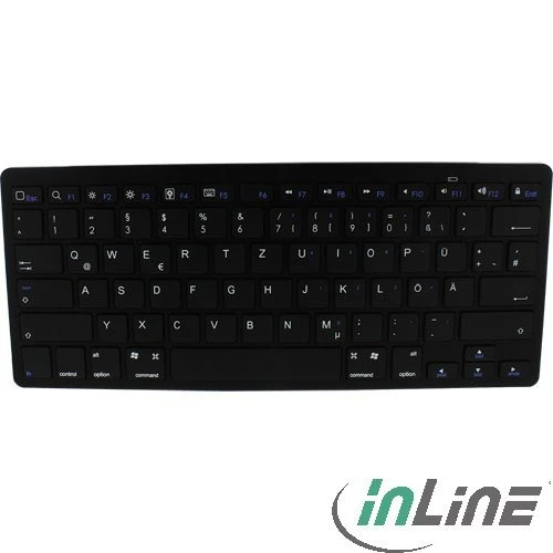 InLine Tastatur schwarz, Bluetooth, DE