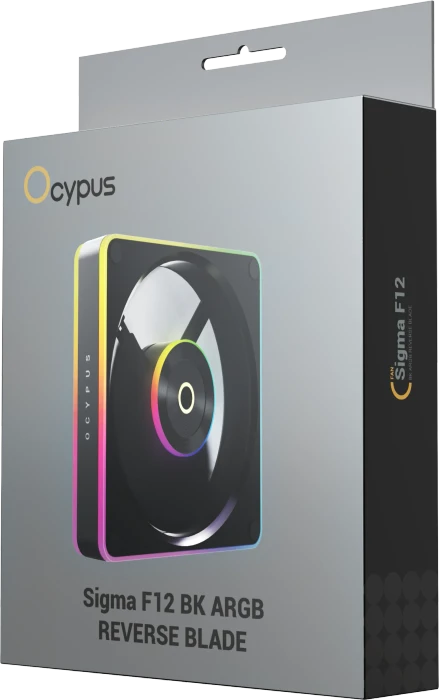 Ocypus Sigma F12 BK ARGB Reverse Blade, schwarz, 120mm