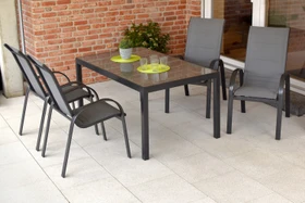 Merxx Amalfi Gartenmöbel-Set grau,   5-tlg.