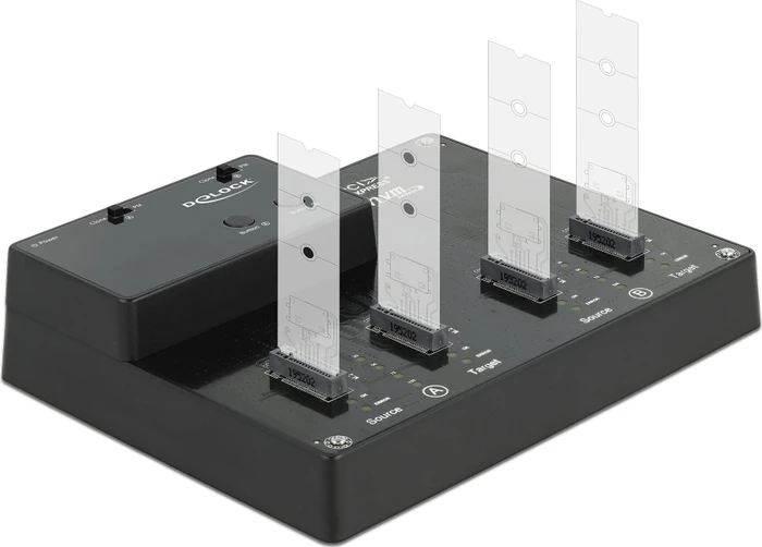 DeLOCK 4x M.2 PCIe Dockingstation mit Klon-Funktion, USB-C 3.1