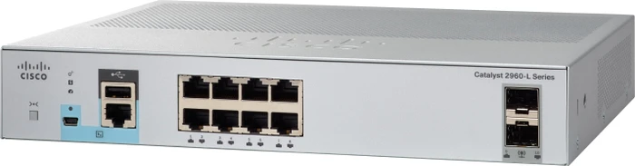 Cisco Catalyst 2960-L LAN Lite Desktop Gigabit Managed Switch, 8x RJ-45, 2x SFP