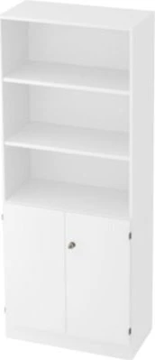 Hammerbacher Schrank 5OH V6770, Streifengriff, weiß/weiß, Aufbewahrungskombination