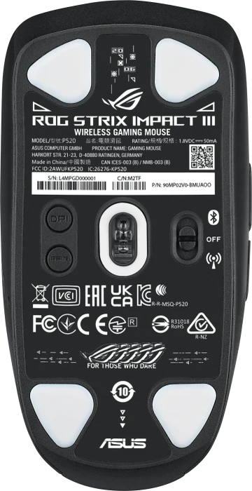 ASUS ROG Strix Impact III Wireless schwarz, USB/Bluetooth