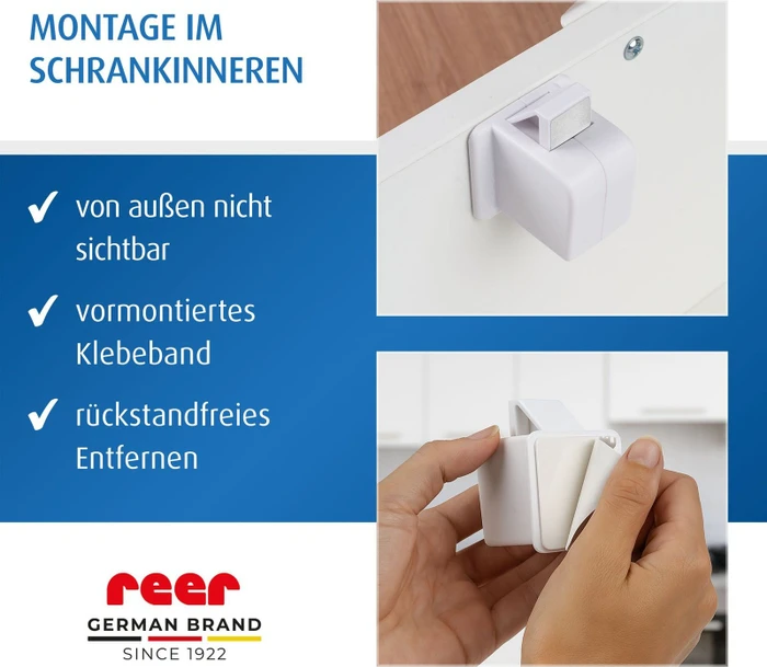 reer Schubladen Stopp weiß, 2 Stück
