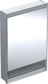 Geberit ONE Spiegelschrank ComfortLight, Nische, 1 Türe, UP-Montage, 60cm, Anschlag links, Aluminium eloxiert