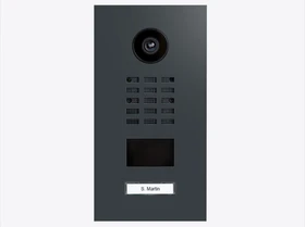 DoorBird D2201V IP Video Türstation mit 1 Ruftaste, Keypad Modul, Edelstahl schwarz, seidenmatt