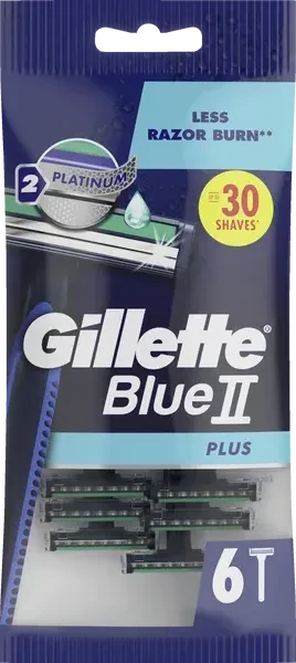 Gillette Blue II Plus Einwegrasierer, 6 Stück