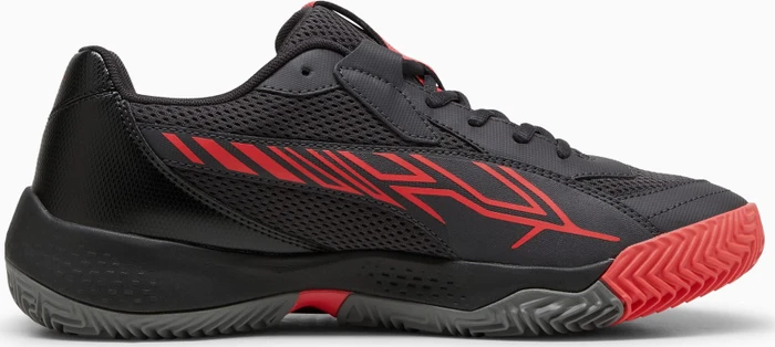Puma Nova Court flat dark gray/puma black/flat medium gray/active red (Damen)