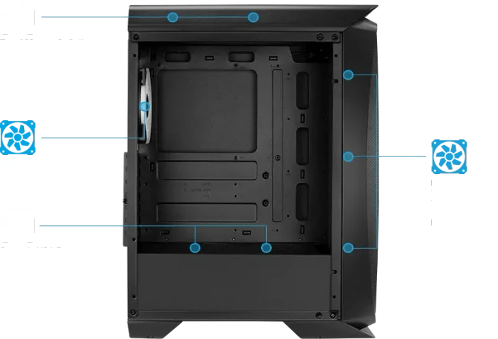 AeroCool Aero One Duo, weiß, Glasfenster