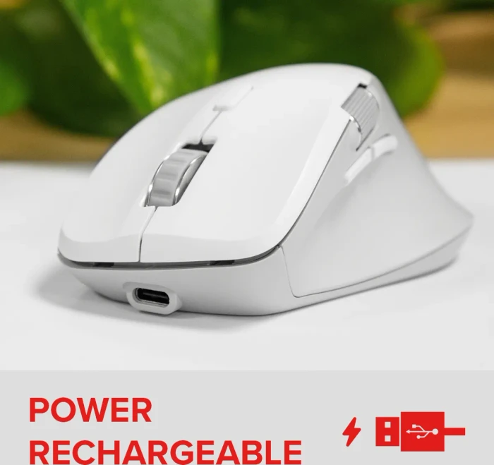 Speedlink Libera Rechargeable Silent Wireless Mouse, weiß, USB/Bluetooth