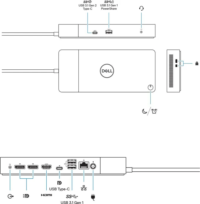 Dell Dock WD19, 130W, USB-C 3.1 [Stecker]