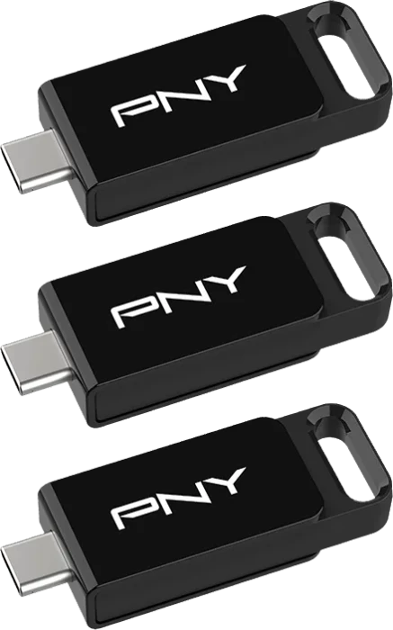 PNY Elite Type-C 128GB, USB-C, USB 3.2 Gen 1×1, 3er-Pack