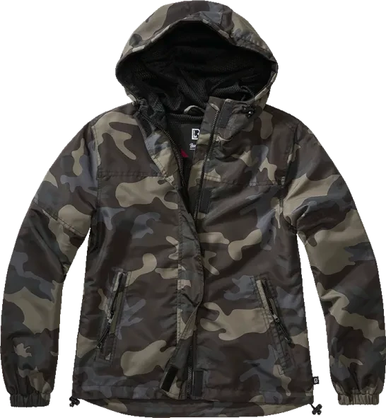 Brandit Windbreaker Summer Frontzip Jacke darkcamo (Damen)