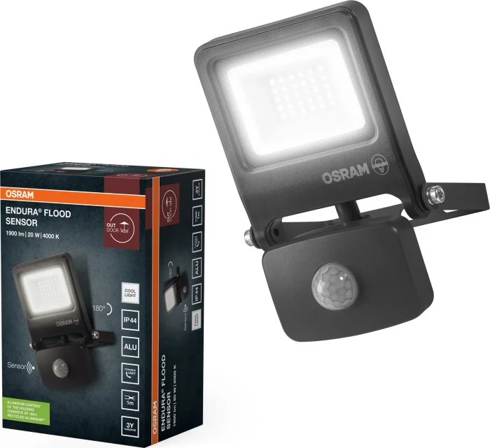Osram Ledvance Endura Flood Sensor 20W 4000K Wandleuchte dunkelgrau
