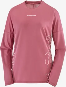 Salomon Sense Aero Graphic Laufshirt langarm nocturne/whisper white (Damen)