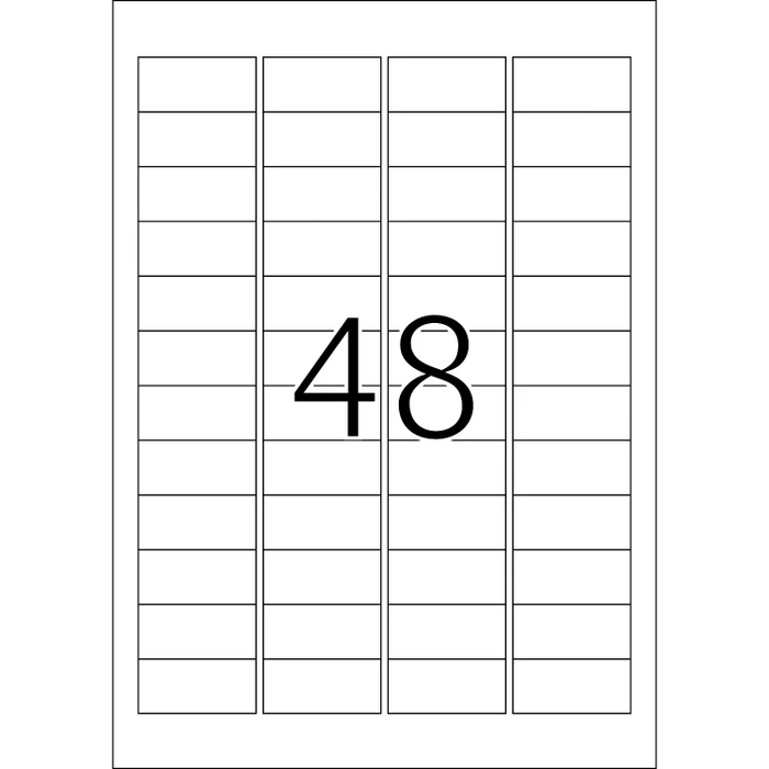 Herma Folienetiketten, 45.7x21.2mm, wetterfest, gelb, matt, 25 Blatt (1200 Etiketten)