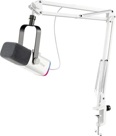 Fifine AmpliGame AM8T weiß inkl. Mikrofonarm weiß