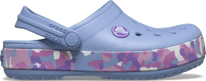 Crocs Toddler Crocband Glow Confetti Band Clog blue haze/multi (Junior)