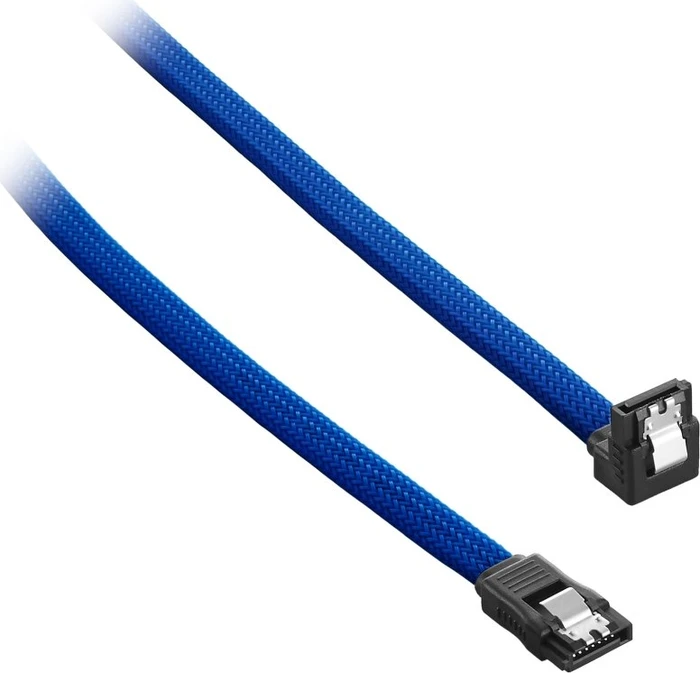 CableMod ModMesh Right Angle SATA 6Gb/s Kabel blau 0.6m, gewinkelt