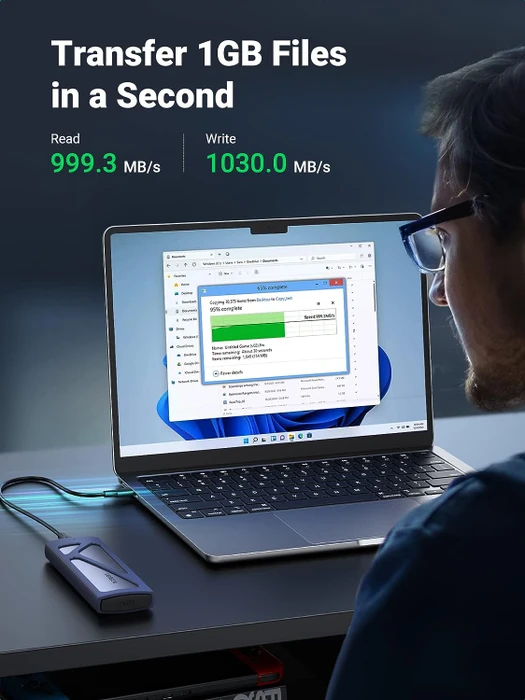 Ugreen M.2 SSD Enclosure, USB-C 3.1