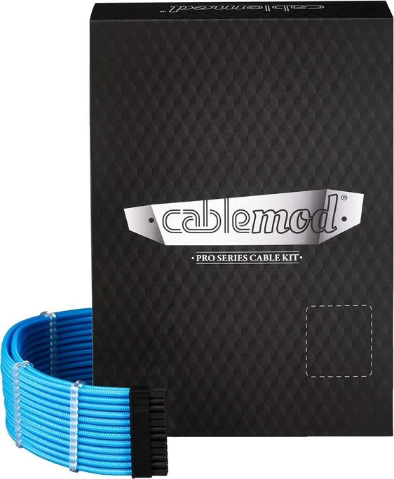 CableMod RT-Series Pro ModMesh Sleeved 12VHPWR Dual Cable Kit for ASUS and Seasonic, hellblau