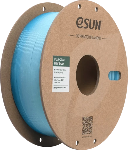 eSUN PLA Clear, kristallblau, Spule, 1.00kg