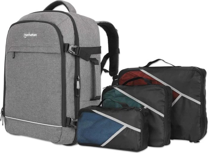 Manhattan Rome 17.3" Laptop-Reiserucksack, grau
