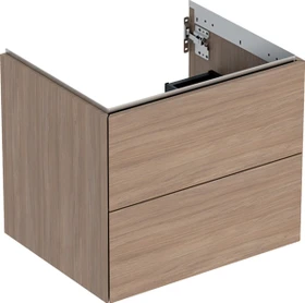 Geberit ONE Unterschrank für Waschtisch, mit zwei Schubladen, 60cm, Eiche/Melamin Holzstruktur