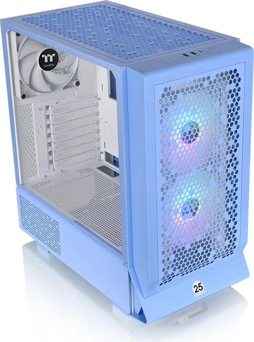 Thermaltake Ceres 330 TG ARGB Hydrangea Blue, blau, Glasfenster