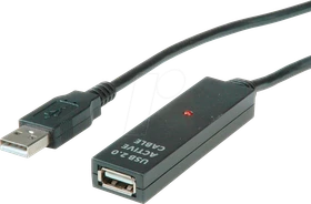 Value USB 2.0 aktives Verlängerungskabel A/A, 30m (12.99.1111)
