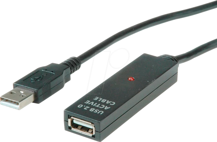 Value USB 2.0 aktives Verlängerungskabel A/A, 30m