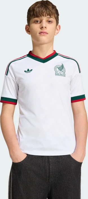 adidas FIFA WM 2026 Mexiko Auswärtstrikot kurzarm weiß (Junior)