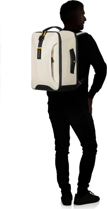 Samsonite Paradiver Light, Underseat Backpack S, Untersitz Handgepäck, Kabinentasche, Flugzeug Rucksack, 40cm, 25l, Beige/Sand