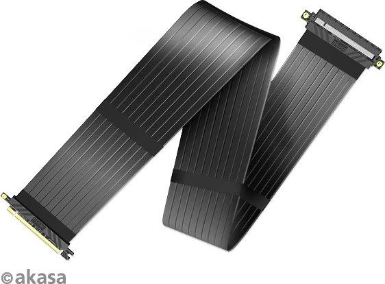Akasa Riser Black X2 Mark IV Riser Card Cable, gerade, PCIe 3.0, 1m