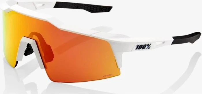 100% Speedcraft SL soft tact off white/hiper red multilayer mirror-clear lens