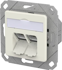Metz Connect E-DAT C6A LSA++ 2 Port UPk reinweiß