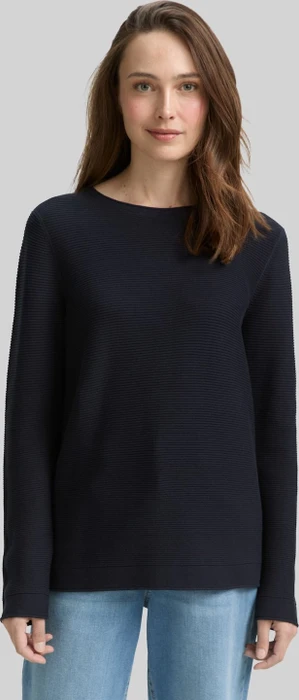 Tom Tailor Rundhalsausschnitt Strickpullover blau (Damen)