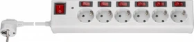 Wentronic Goobay Steckdosenleiste, 6-fach, einzeln schaltbar, 1.5m, weiß