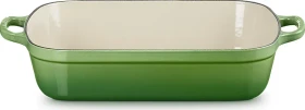 Le Creuset Bratreine aus Gusseisen 40.2x25.9cm 4.9l bamboo green